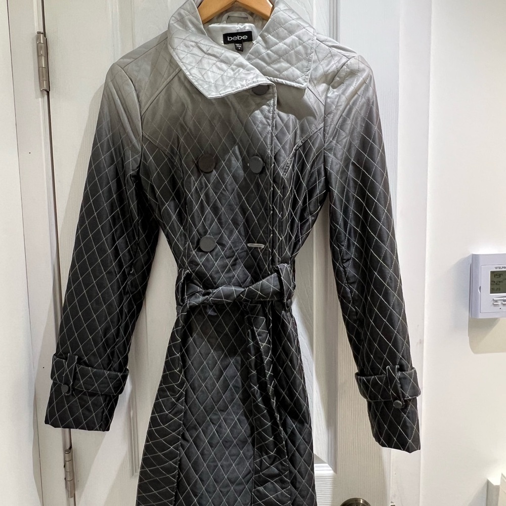 Vintage Bebe Women's Gray Quilted Coat